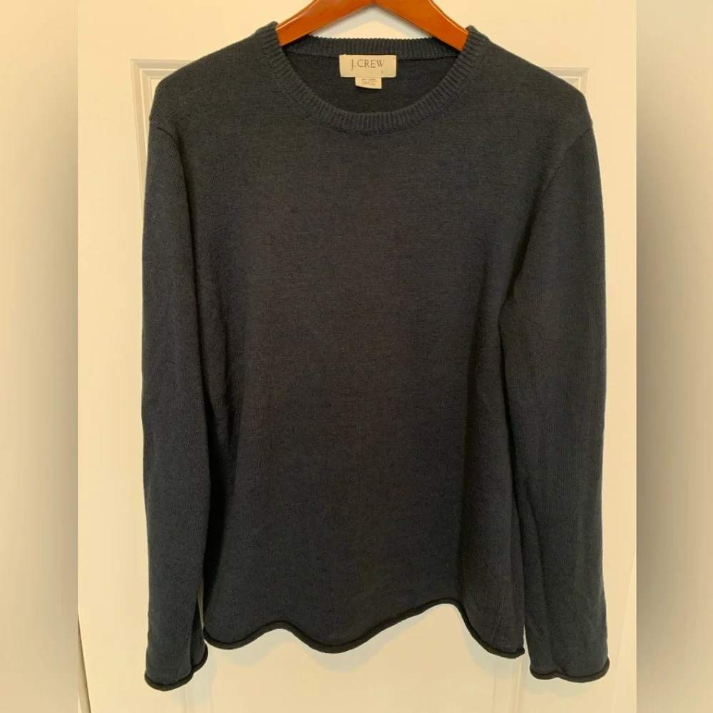 J. Crew Blue Crewneck Sweater Soft Knit